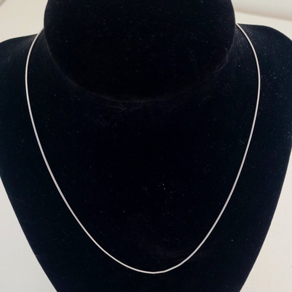 16 1/2" Vintage 14K White Gold Snake Chain